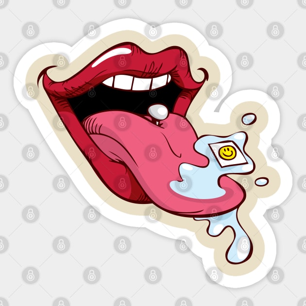 Acid on your tongue! Sticker by Artpunk101